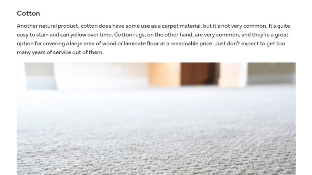 Cotton rug