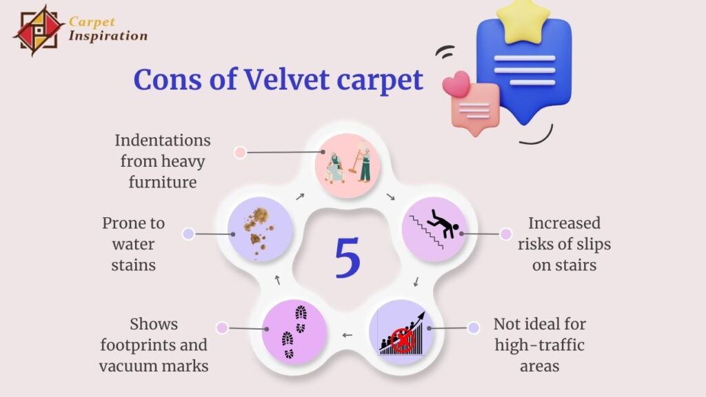 Cons of Velvet carpet