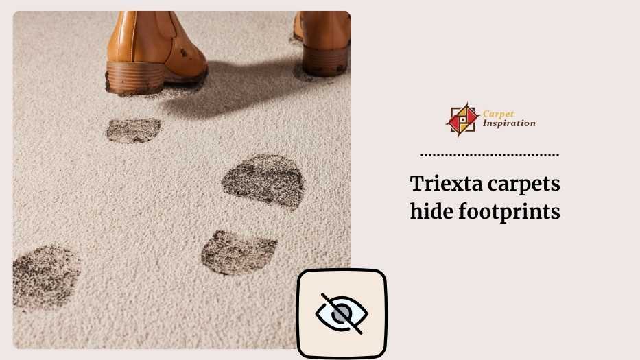 Triexta carpets hide footprints