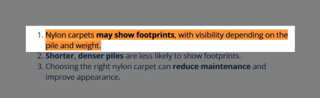 choosing the right nylon carpet can reduce your maintenance effort as well as improve the appearance of your carpet