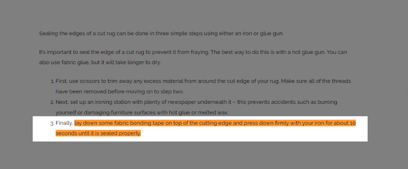 Cut A Rug Without It Fraying