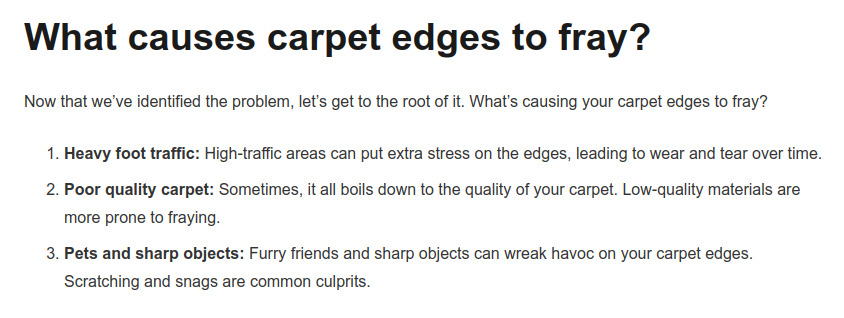 3 major reasons for fraying edges