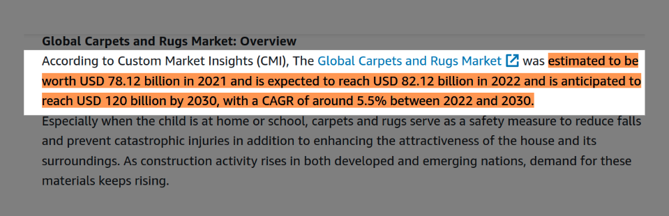 the rug market is said to crack a biiig goal by reaching USD 120 billion by 2030